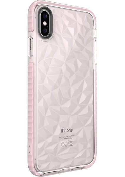 Apple iPhone Xs Max 6.5 Kılıf Buzz Kapak Pembe Telefon Kılıfı