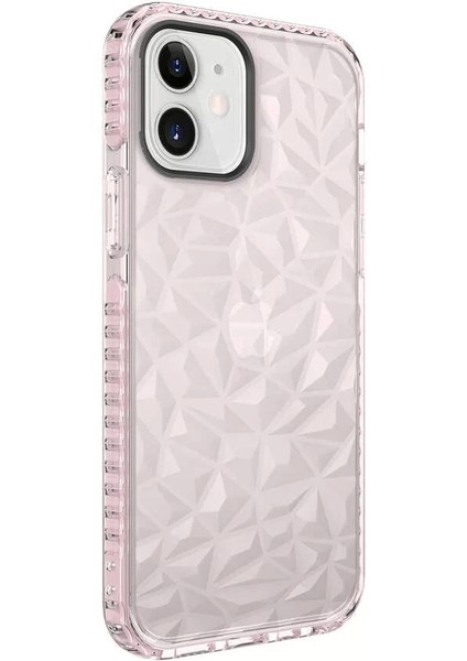 Apple iPhone 12 Kılıf Buzz Kapak Pembe Telefon Kılıfı
