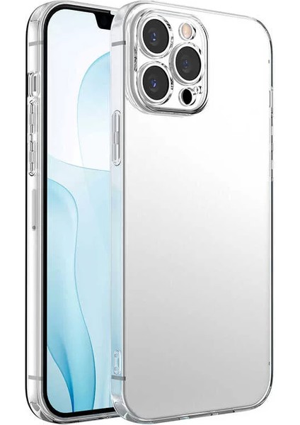 Apple iPhone 13 Pro Kılıf Kamera Korumalı Süper Silikon Kapak Renksiz Telefon Kılıfı