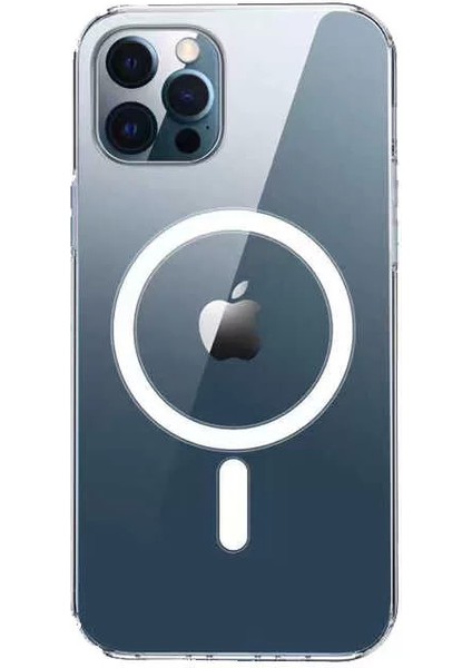 Apple iPhone 13 Pro Max Kılıf Tacsafe Wireless Kapak Renksiz Telefon Kılıfı