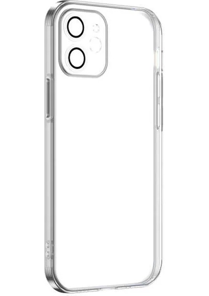 Apple iPhone 12 Kılıf Krep Kapak Renksiz Telefon Kılıfı
