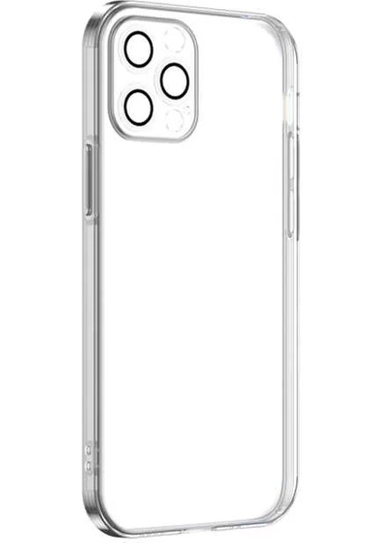 Apple iPhone 12 Pro Max Kılıf Krep Kapak Renksiz Telefon Kılıfı
