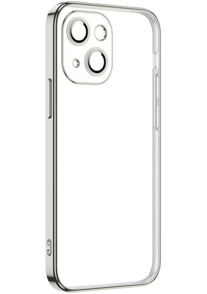 Apple iPhone 13 Mini Kılıf Krep Kapak Gümüş Telefon Kılıfı