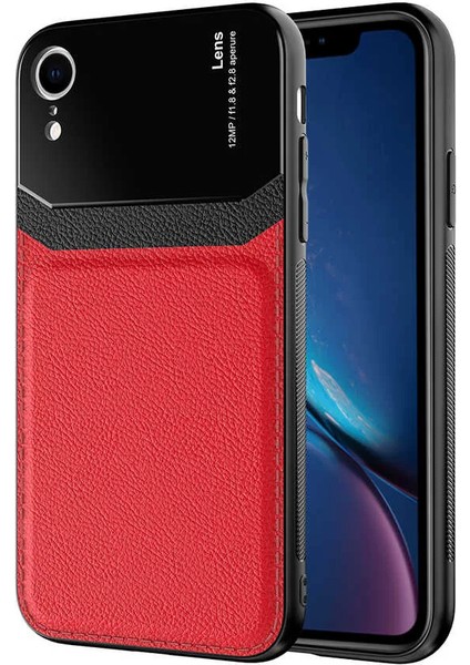Apple iPhone Xr 6.1 Kılıf ​ Emiks Kapak Kırmızı Telefon Kılıfı