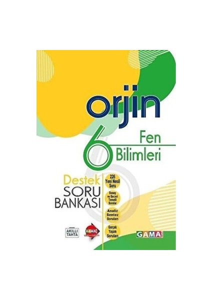 Gama Okul Yayınları 6. Sınıf Fen Bilimleri Soru Bankası 2020 DK35