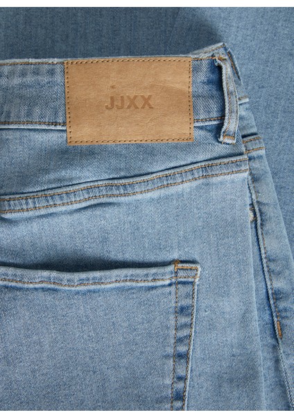 Jack & Jones Jjxx Yüksek Bel Mom Fit Mavi Kadın Pantolon 12227293