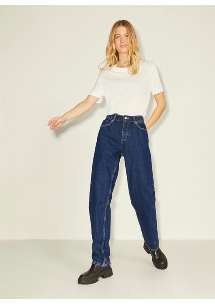 Yüksek Bel Mom Fit Lacivert Kadın Pantolon 12203720 indirimleri