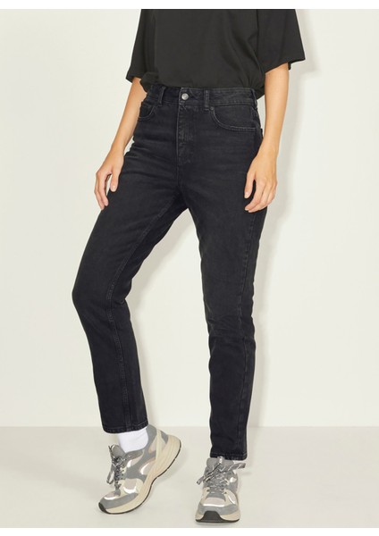 Yüksek Bel Mom Fit Siyah Kadın Pantolon 12203849