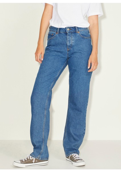 Yüksek Bel Mom Fit Mavi Kadın Pantolon 12203730 fiyatları