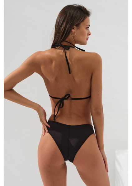 Tül Detaylı Üçgen Bikini Siyah 231210 fiyatları