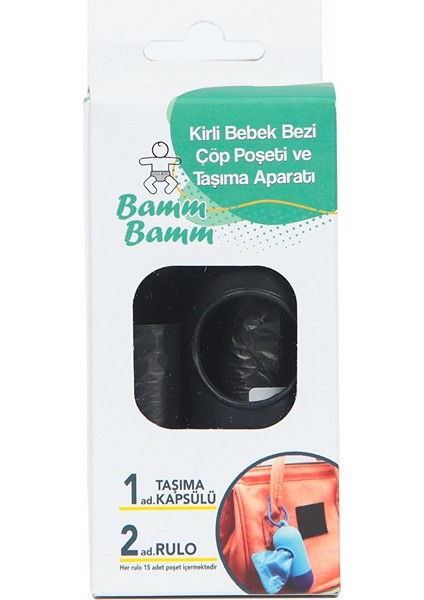 Kirli Bebek Bezi Çöp Poşeti ve Taşıma Aparatı