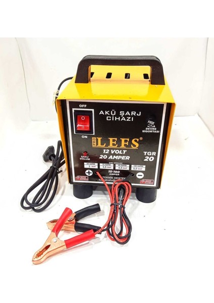 Pro Lefs Akü Şarj Cihazı 12 Volt 20 Amper 180 Ampere Kadar Şarj