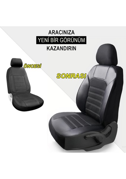 Citroen C4 Picasso Black Serisi Oto Koltuk Kılıfı Tam Set