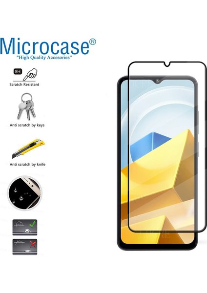Xiaomi Poco M5 Tam Kaplayan Çerçeveli Tempered Ekran Koruyucu - Siyah AL3276 fiyatları