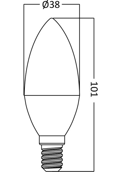 BA09-00710-BRAYTRON 7W 3000K Sarı Işık E14 Mum LED Ampul 5 Li Paket