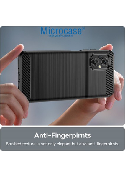 Xiaomi Poco M5 Brushed Carbon Fiber Silikon Kılıf - Siyah AL3332 fırsatları