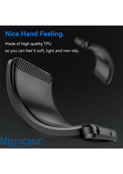 Xiaomi Poco M5 Brushed Carbon Fiber Silikon Kılıf - Siyah AL3332 indirimleri