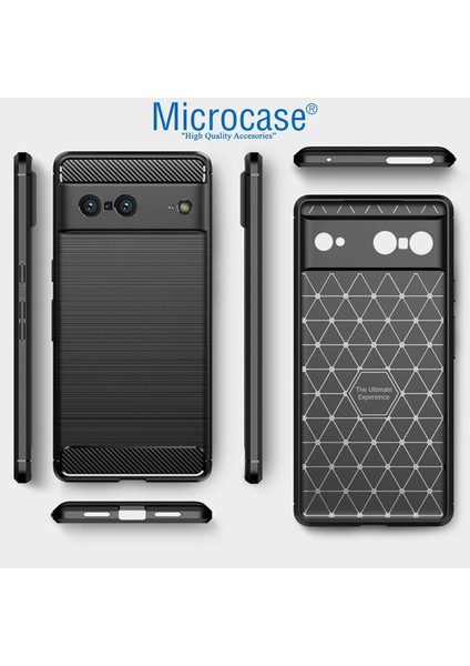 Google Pixel 7 Brushed Carbon Fiber Silikon Kılıf - Siyah AL3332 fiyatları