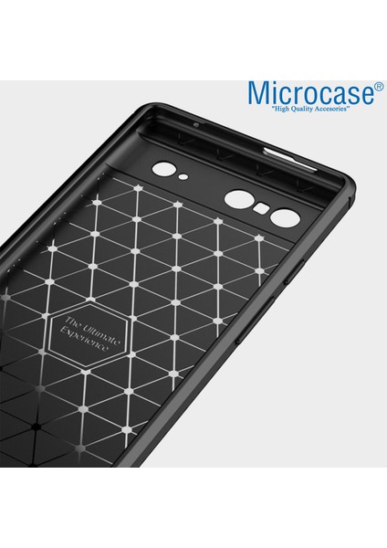 Google Pixel 7 Brushed Carbon Fiber Silikon Kılıf - Siyah AL3332 modelleri