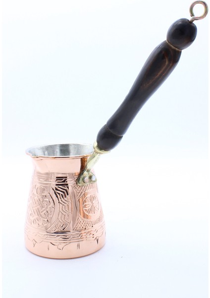 Gaziantep El Işlemesi Ahşap Saplı Bakır Cezve Büyük Boy fırsatları
