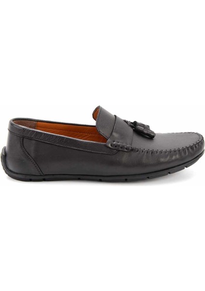 Siyah Leather Erkek Loafer Ayakkabı E01733800303 fiyatları