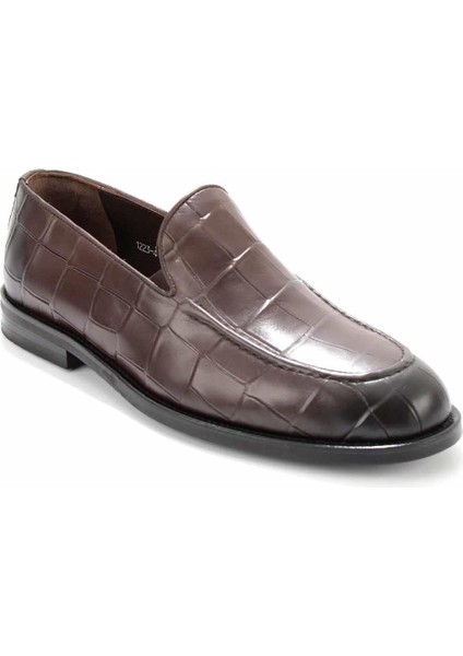 Kahve Kroko Leather Erkek Klasik Ayakkabı E01755122311