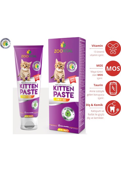 Biovital Paste 100 gr Biotin+Çinko Desteği - Kitten Paste 100 gr Yavru Kedi Vitamini