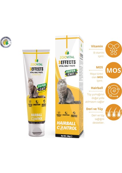 Hairball Malte paste 100 gr Tüy Yumağı Önleyici + Biovital 100 gr Biotin Çinko Deri Tüy Desteği