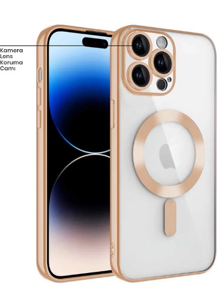 Iphone 14 Pro Max Magsafe Glint Silikon Kılıf (Kablosuz Şarj Destekli)