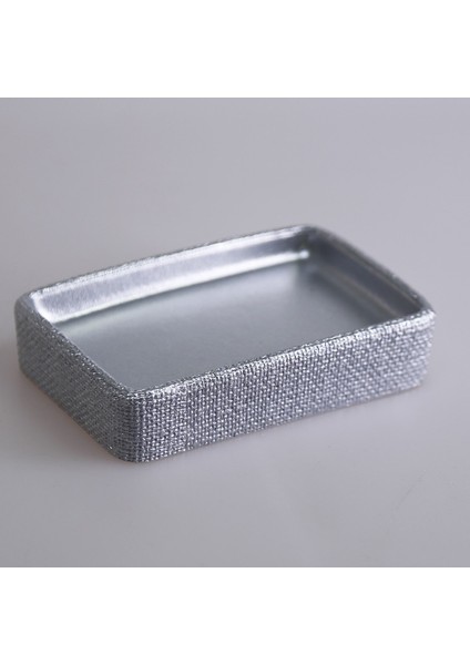 Linen Katı Sabunluk Gümüş