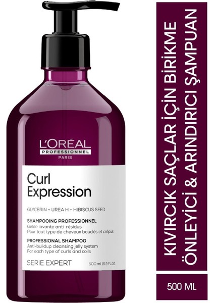 Curl Expression Kıvırcık Saçlar Için Birikme Önleyici Şampuan 500 ml