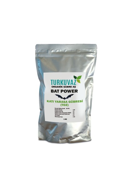 Organik Bat Power Toz Yarasa Gübresi 1 Kg.