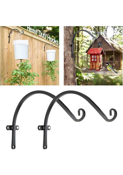 2pcs Demir Asma Braket Bitki Sepeti Fener Kancası Kapı Açık Dekor Siyah (Yurt Dışından) indirimleri