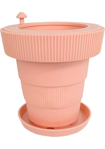 Tpr Bitki Kapları Çiçek Etli Bitkiler Katlanır Nefes Alabilen Tencere Dekoru Pembe (Yurt Dışından)