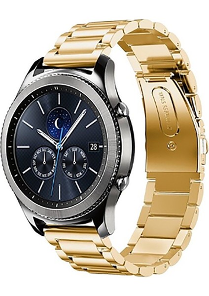 Samsung Galaxy Watch 3 45 Mm- Samsun Galaxy Watch 46 mm Uyumlu 22 mm Paslanmaz Çelik Kordon