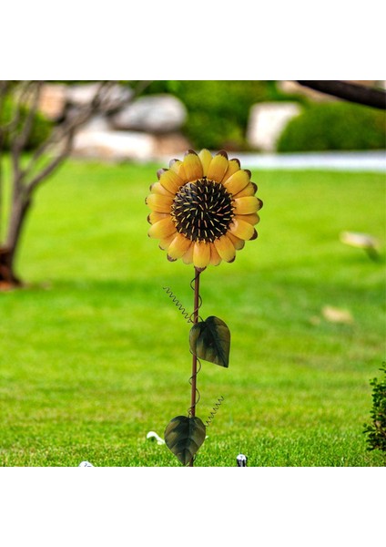 Ayçiçeği Kazıcı Çiçek Avlusu Metal Bahçe Çim Veranda Dekorasyon Dekoru (Yurt Dışından) fırsatları