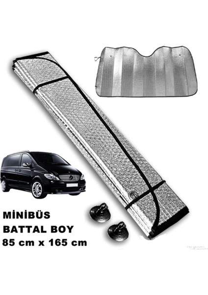 Oto Ön Cam Güneşlik Metalize Jumbo Büyük Boy Gümüş Maxi 85 x 165 cm