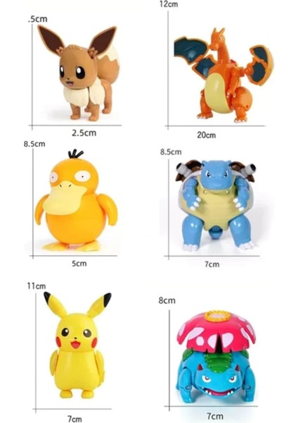 Threemb Toys Pokemon Orijinal Lisanslı Elf Topu 6'lı Özel Set - 2