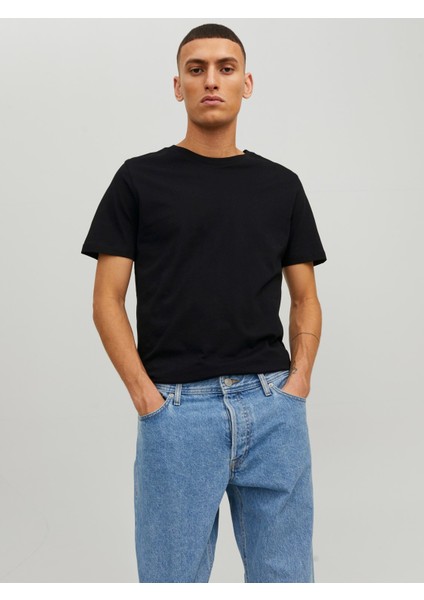 Slim Fit Siyah Erkek T-Shirt 12156101