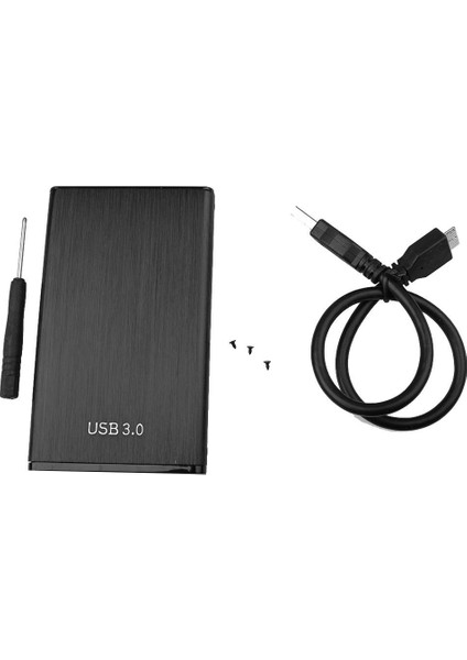 2.5 Inç Usb3.0 HDD Muhafaza 6gbps Şık Alüminyum Siyah (Yurt Dışından)