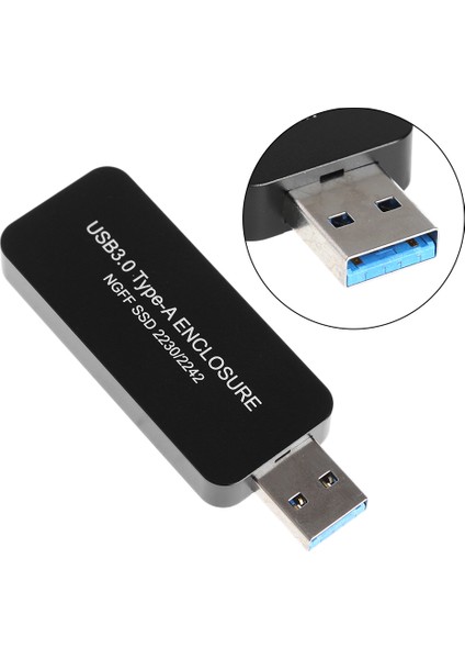 USB 3.0 Ila Tabanlı 2230/2242 M.2 SSD Taşınabilir Muhafaza Saklama Kutusu (Yurt Dışından)