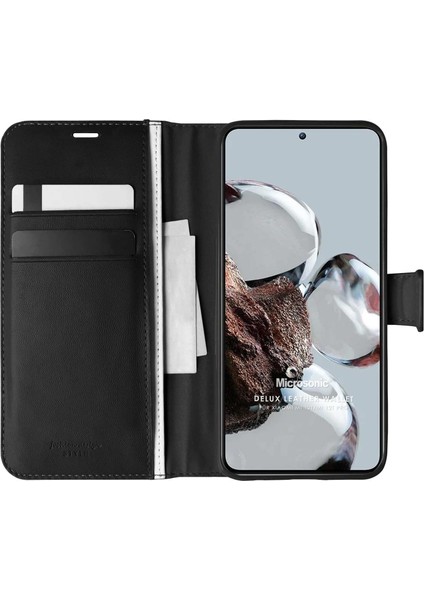 Xiaomi Mi 12T Kılıf Delux Leather Wallet Siyah