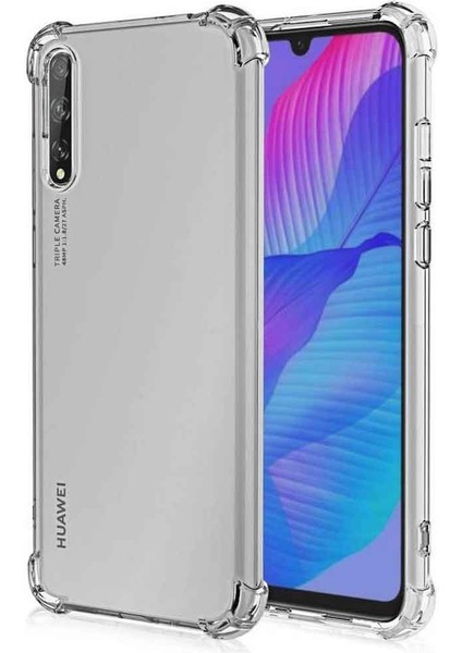 Huawei Y8P Shock Absorbing Darbe Emicili Şeffaf Silikon Kılıf