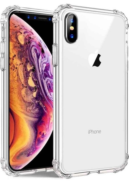 Apple iPhone Xs Max Shock Absorbing Darbe Emicili Şeffaf Silikon Kılıf