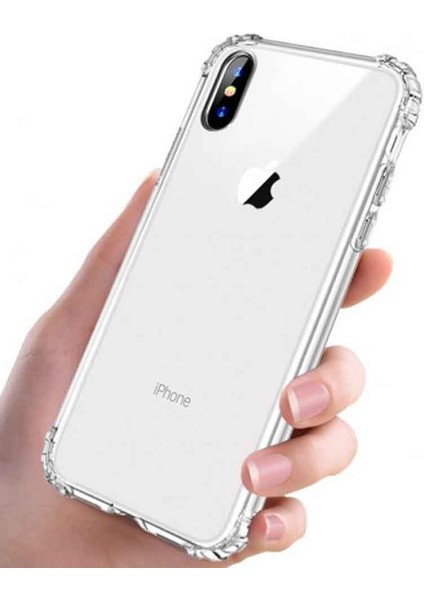 Apple iPhone Xs Max Shock Absorbing Darbe Emicili Şeffaf Silikon Kılıf