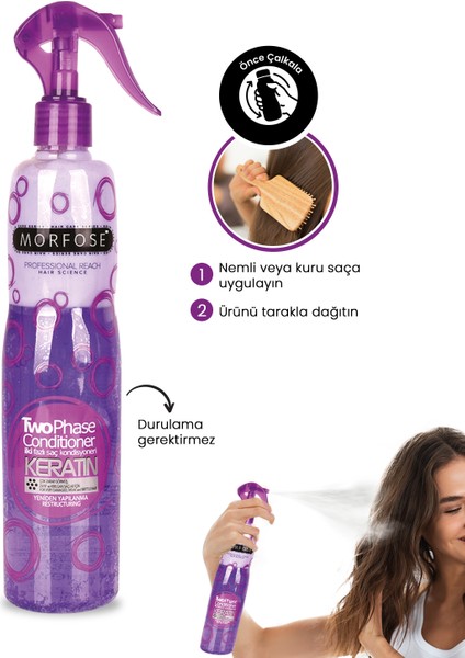 Morfose Çift Fazlı Fön Suyu Keratin 400 ml