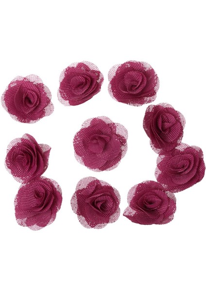 10 Parça 6.5cm Pamuk Çiçek Başları Düğün Gelin Dekorasyonu Kırmızı Gül (Yurt Dışından) fiyatları