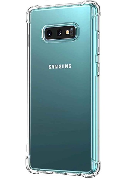 Samsung Galaxy S10 Shock Absorbing Darbe Emicili Şeffaf Silikon Kılıf