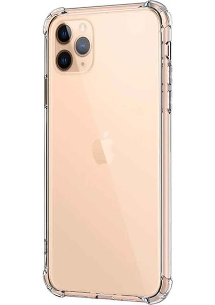 Apple iPhone 11 Pro Shock Absorbing Darbe Emicili Şeffaf Silikon Kılıf