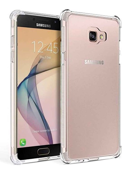 Samsung Galaxy J7 Prime Shock Absorbing Darbe Emicili Şeffaf Silikon Kılıf